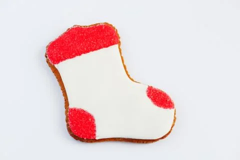 The hand-made eatable cookie of a boot Stock Photos