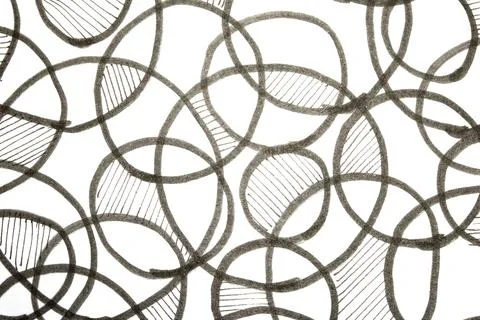 Hand Made Felt Tip Pen Doodle Scribble With Circles Dots and Swirls in Blac.. Stock Illustration