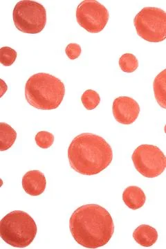 Hand Made Felt Tip Pen Doodle Scribble With Circles Dots and Swirls in Red .. イラスト素材
