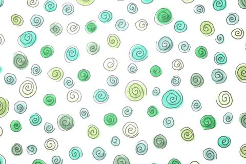 Hand Made Felt Tip Pen Doodle Scribble With Circles Dots and Swirls in Blue.. イラスト素材
