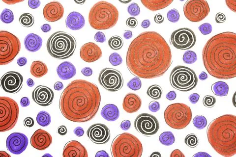 Hand Made Felt Tip Pen Doodle Scribble With Circles Dots and Swirls in Blac.. Stock Illustration