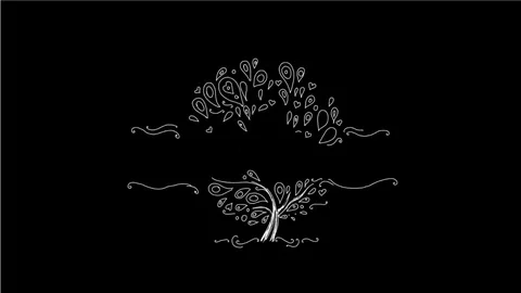 Hand-made Floral Pattern On Alpha Channel Stock Footage 73583472