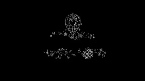 Hand-made Floral Pattern On Alpha Channel Stock Footage 73583511