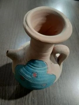 The hand made flower pot Stock Photos