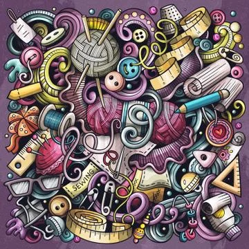 Hand Made hand drawn vector doodles illustration. Handmade poster design Stock Illustration