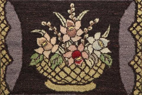 Hand made hooked rug Stock Photos