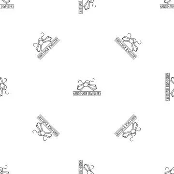 Hand made jewellery pattern seamless Stock Illustration