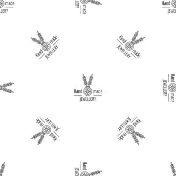 Hand made jewellery pattern seamless Illustrazione stock