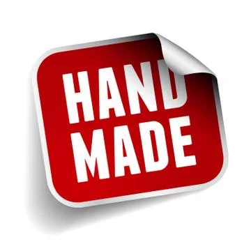 Hand made label sticker Stock Illustration