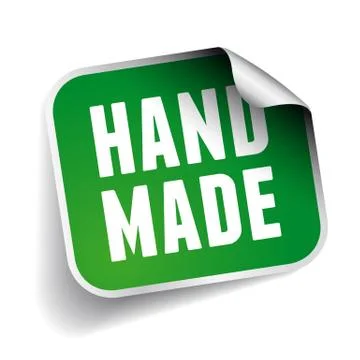 Hand made label sticker Stock Illustration