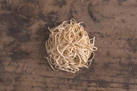 Hand made linguine Stock Photos