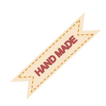 Hand made logotype or label sign Stock Illustration