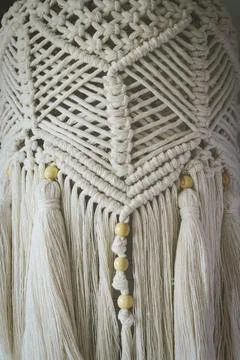 Hand made macrame lantern Foto stock