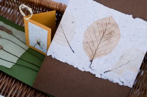 Hand-made paper Stock Photos