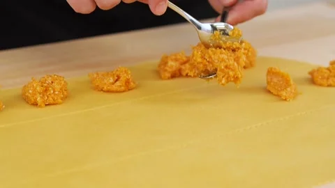 Hand made pasta Stock Footage 159799046