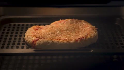 Hand made pizza cooking time lapse Stock Footage 145881649