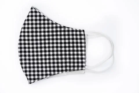 Hand made plaid pattern black and white background on isolated background Stock-Fotos
