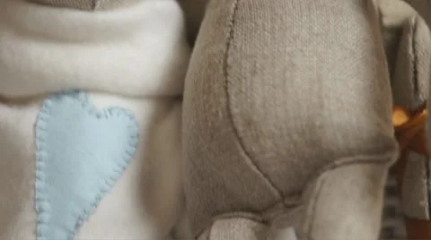 Hand made plush toy Stock Footage 8687791