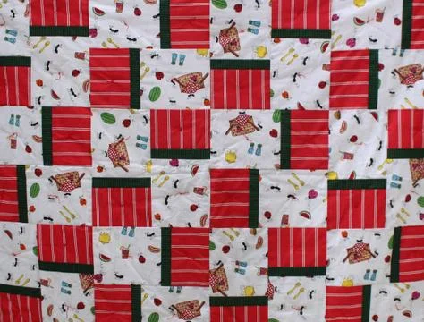 Hand made quilt Stock Photos
