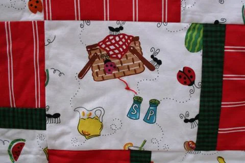 Hand made quilt Stock Photos