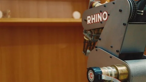 Hand Made rebot machine for student's experient Stock Footage 116996515