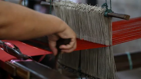 Hand-made silk and cottons Stock Footage 90902075