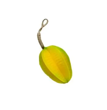 Hand made soap in the shape of tropic fruit carambola isolated on white backg Stock Photos
