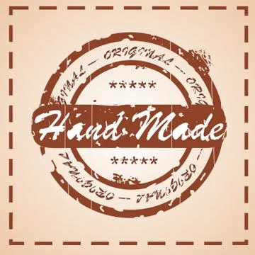 Hand made stamp Stock Illustration