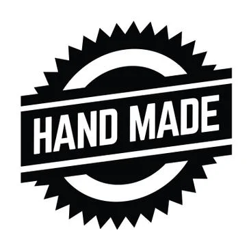 Hand made stamp on white Stock Illustration