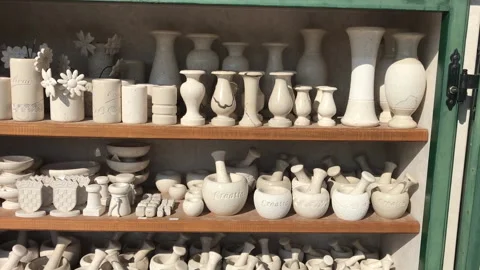 Hand made stone products Stock-Footage 144777555