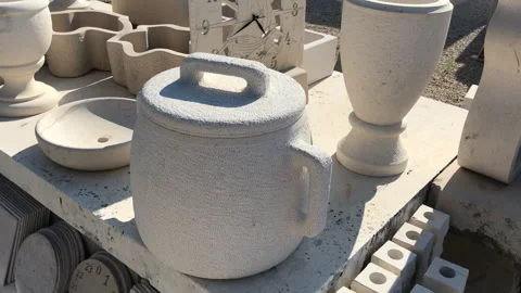 Hand made stone products Stock-Footage 144780766