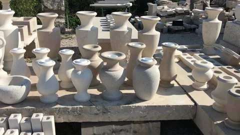 Hand made stone products Stock-Footage 144782843