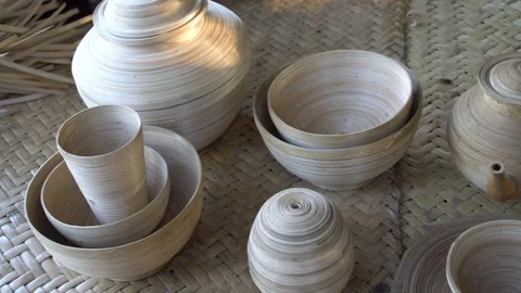 Hand Made Table Ware Stock Footage 83000718