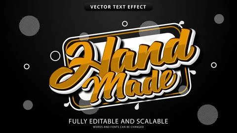 Hand made text effect graffiti style editable eps file Stock Illustration