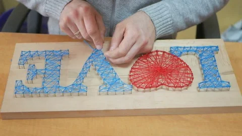 Hand made with their own hands. Stock Footage 73111708