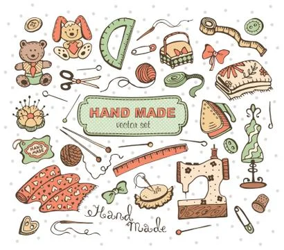 Hand made tools Stock Illustration