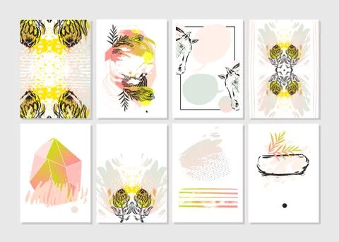 Hand made vector abstract graphic Save the Date tribal tropical exotic unusual Stock Illustration