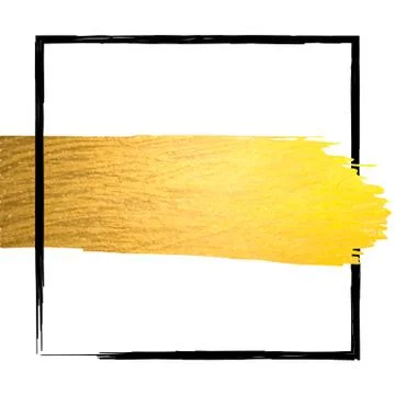 Hand made vector golden glitter stroke Stock Illustration