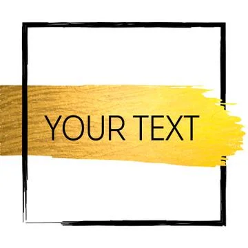 Hand made vector golden glitter stroke Stock Illustration