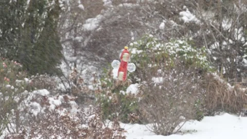 Hand Made Wind speed meter anemometer installed in the garden. Meteorologic.. Stock Footage 249263663