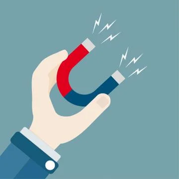 Hand Magnet Stock Illustration