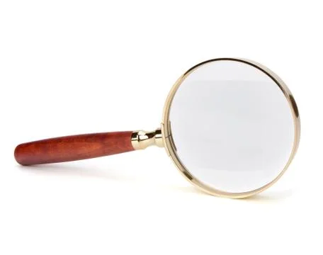 Hand magnifier Stock Photos