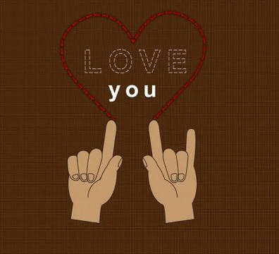 Hand make love Stock Illustration