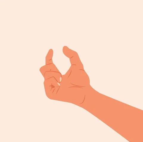 Hand making gesture while showing small amount of something vector illustration Stock Illustration