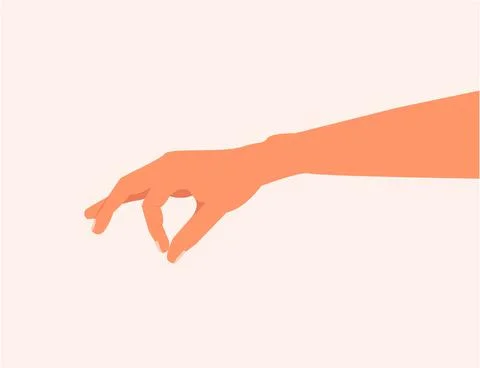 Hand making gesture while showing small amount of something vector illustration Illustrazione stock