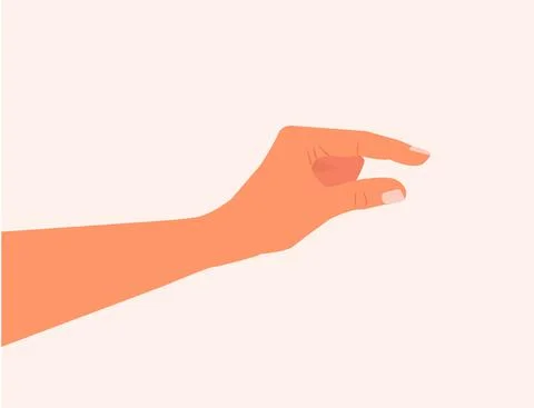 Hand making gesture while showing small amount of something vector illustration Illustrazione stock