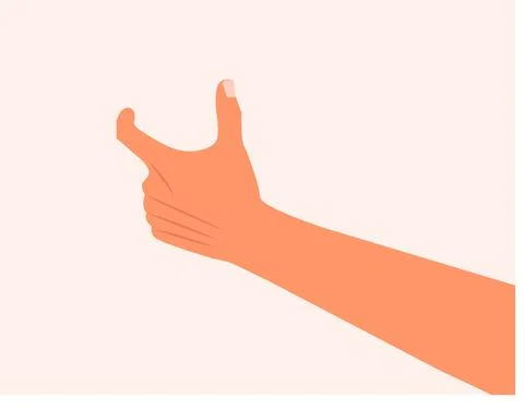Hand making gesture while showing small amount of something vector illustration Stock Illustration