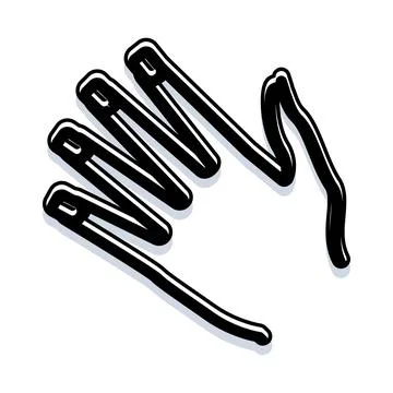 Hand making a gesturing motion with fingers Stock Illustration
