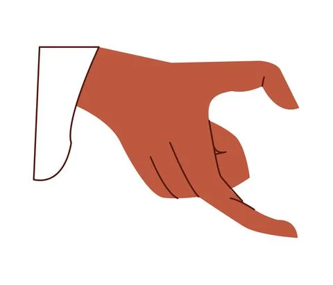 Hand making half heart Stock Illustration