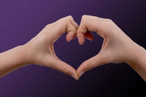 Hand making a heart shape Stock-Fotos
